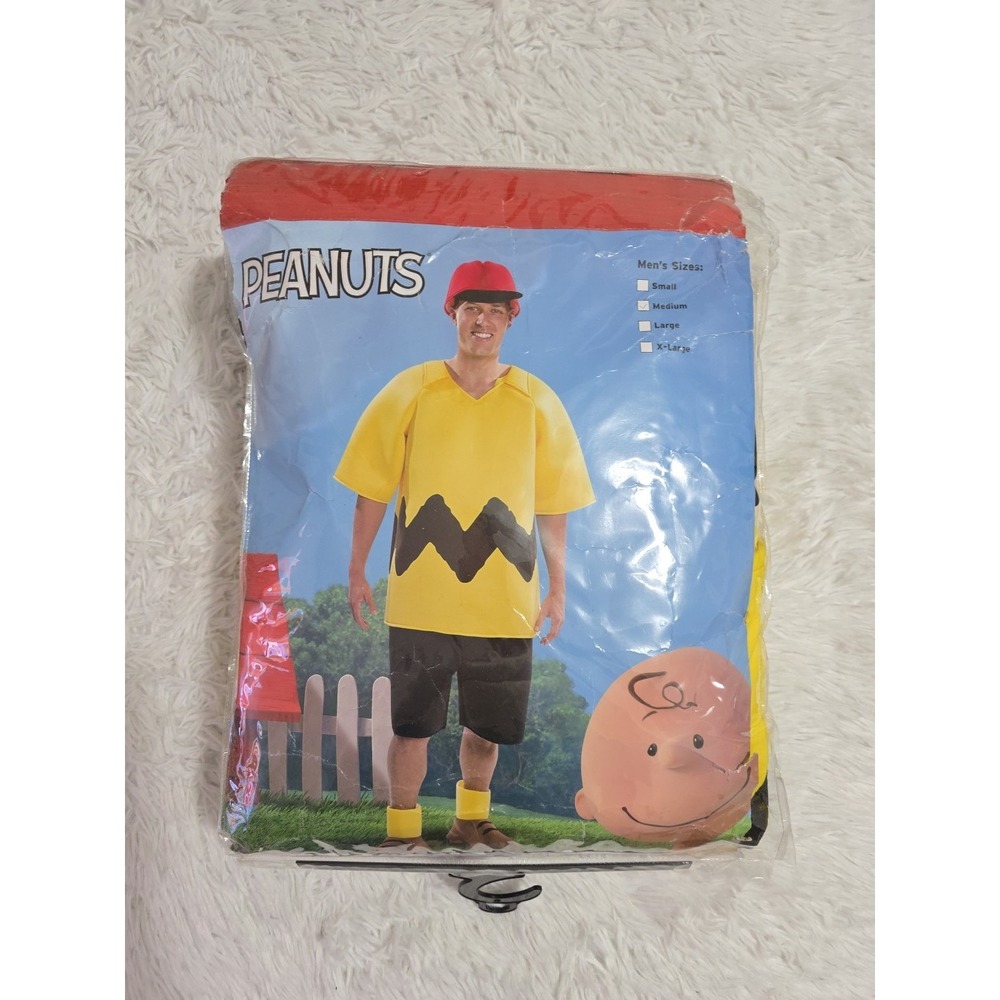 Peanuts Worldwide 2018 Charlie Brown Adult‎ Halloween Costume Sz Medium - Picture 14 of 14